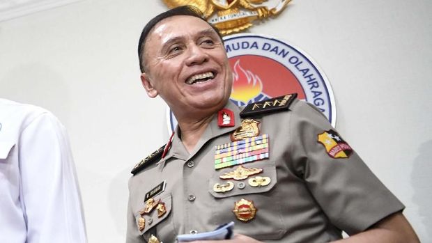 Ketua Umum PSSI periode 2019-2023 Mochamad Iriawan di Kemenpora, Jakarta, Senin (4/11/2019). ANTARA FOTO/Hafidz Mubarak A/ama.