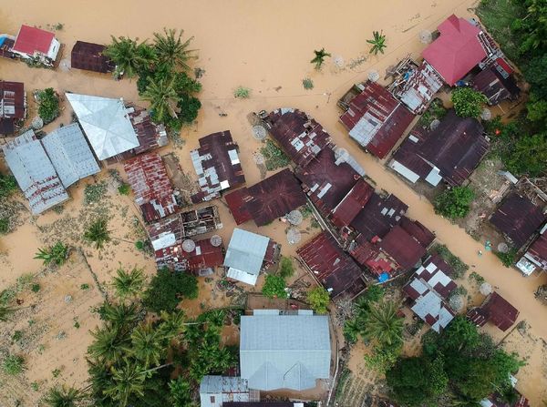Penampakan Banjir Solok Selatan dari Udara