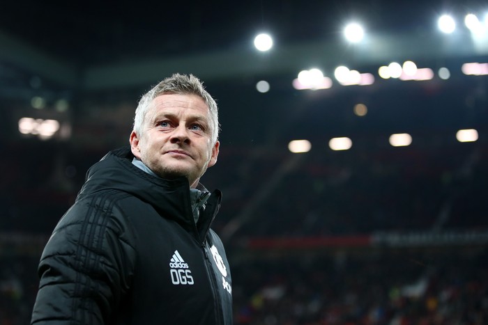 MANCHESTER, ENGLAND - DECEMBER 12: Ole Gunnar Solskjaer, Manager of Manchester United looks on prior to the UEFA Europa League group L match between Manchester United and AZ Alkmaar at Old Trafford on December 12, 2019 in Manchester, United Kingdom. (Photo by Clive Brunskill/Getty Images)