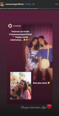 Ucapan selamat dari sahabat Vanessa Angel