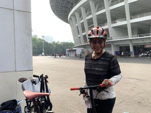 Keliling Monas-Senayan Pakai Brompton, Susi Pudjiastuti Puji Anies Baswedan