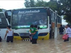 Banjir Landa Tebing Tinggi Sumut, Siswa Dipulangkan Lebih Cepat