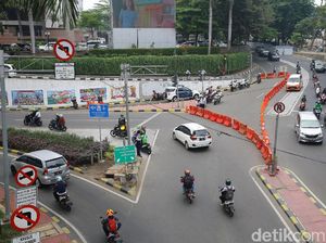 Penerapan Sistem Satu Arah di Terowongan Depan BNI