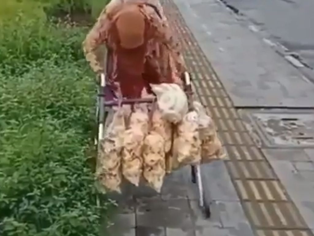 Kesulitan Jalan, Nenek 110 Tahun Ini Jualan Kerupuk Pakai Tongkat Kesulitan Jalan, Nenek 110 Tahun Ini Jualan Kerupuk Pakai Tongkat