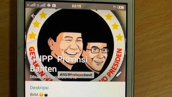 Grup WhatsApp relawan Prabowo (dok. putusan)