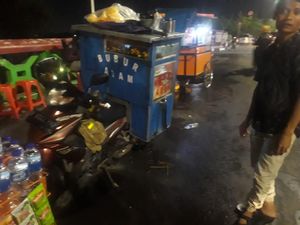 Ini Gerobak Bubur yang Ditabrak WN Korea Lawan Arus di Kelapa Gading