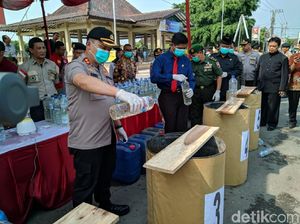 Temuan Ribuan Pil Double L di Ponorogo Diblender, 750 Liter Miras Dibuang