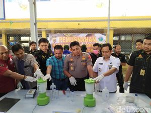 Polresta Banda Aceh Blender Sabu yang Hendak Diselundupkan
