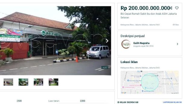 RSIA Asih Dijual 