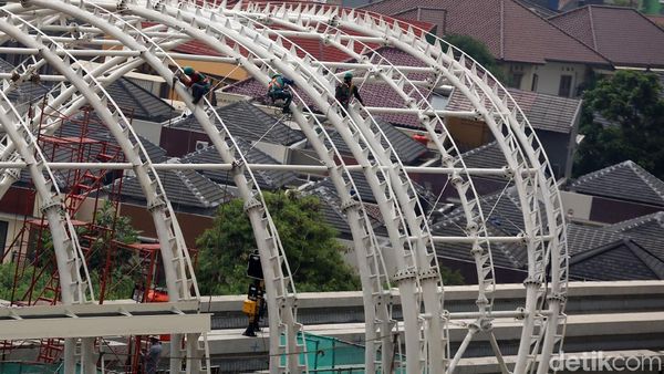 Kejar Tayang, Pembangunan Stasiun LRT Jatibening Dikebut
