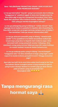 Tasya Farasya Ingatkan Bahaya Kosmetik Palsu, Malah Dibully Online Shop