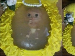 Pesta Baby Shower dengan Hiasan Kue Bayi Belum Lahir Ini Jadi Viral