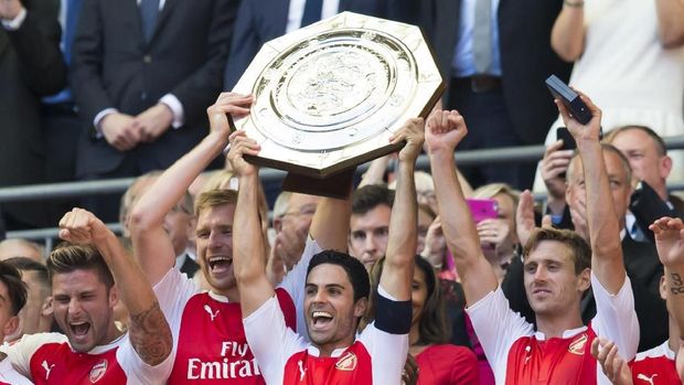 Mikel Arteta pernah jadi kapten Arsenal.