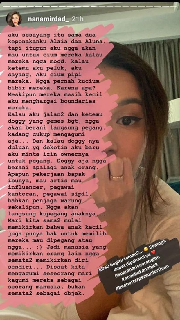 Suara Hati Seorang Ibu, Nana Mirdad Ungkap Cara Bersikap ke Anak Orang