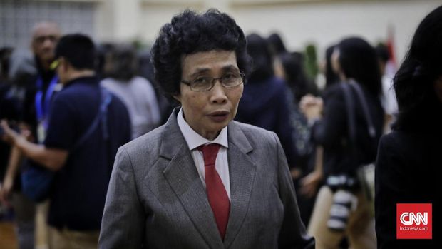 Dewan Pengawas KPK Albertina Ho saat serah terima jabatan Pimpinan dan Dewan Pengawas KPK di gedung KPK, Jakarta, Jumat (20/12/2019)