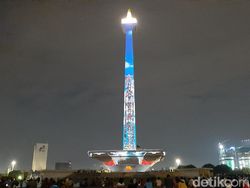 Keren! Ada Video Mapping di Monas Saat Liburan Akhir Tahun