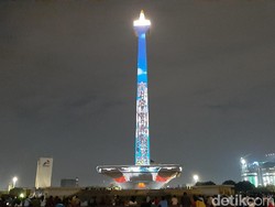 Keren! Ada Video Mapping di Monas Saat Liburan Akhir Tahun