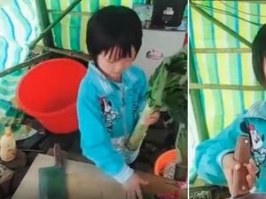 Mahir Buat Hiasan dari Sayuran, Kisah Bocah 6 Tahun Ini Bikin Sedih!