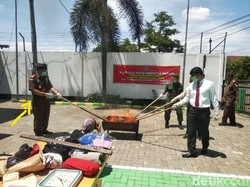 Barang Bukti Narkoba di Madiun Selama Setahun Dimusnahkan