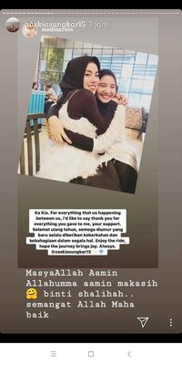 Instastory Medina Zein untuk Zaskia Sungkar