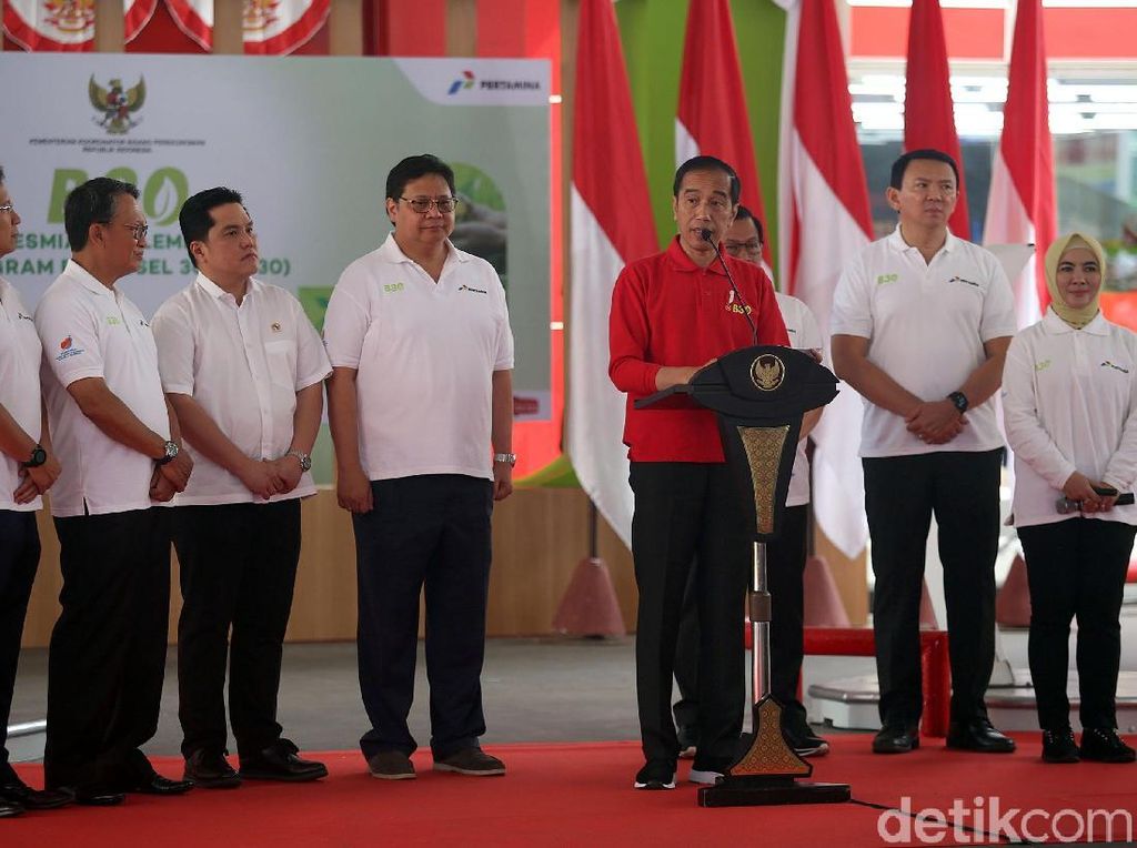 Pakai Merah-Putih, Jokowi-Ahok Resmikan Peluncuran B30