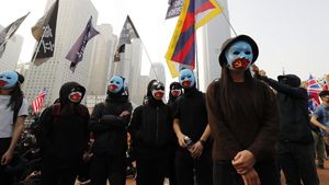 Melihat Lagi Aksi Bela Uighur di Hong Kong