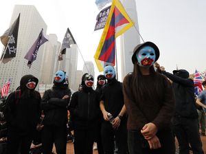 Melihat Lagi Aksi Bela Uighur di Hong Kong Melihat Lagi Aksi Bela Uighur di Hong Kong