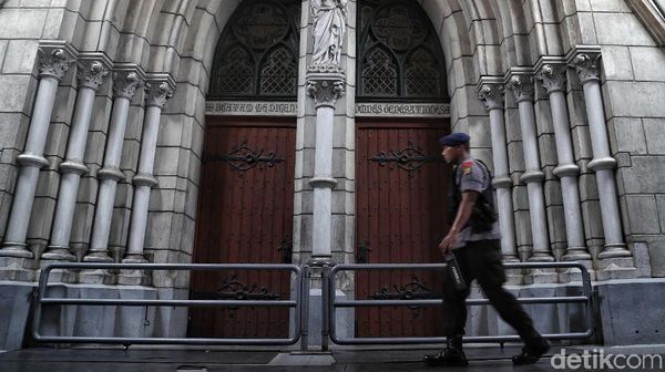 Gegana Hingga Anjing Pelacak Amankan Gereja Katedral Jakarta
