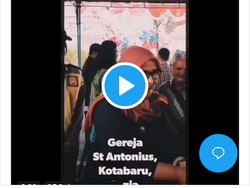 Viral Wanita Berjilbab Ucapkan Selamat Natal di Gereja Kotabaru Yogya