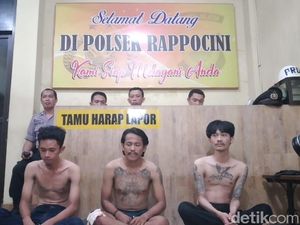 3 Penyerang Karyawan Toko di Makassar Ditangkap