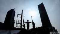 Penampakan Terkini Panggung Pesta Tahun Baru di Bundaran HI