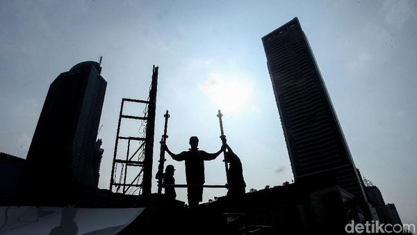 Penampakan Terkini Panggung Pesta Tahun Baru di Bundaran HI