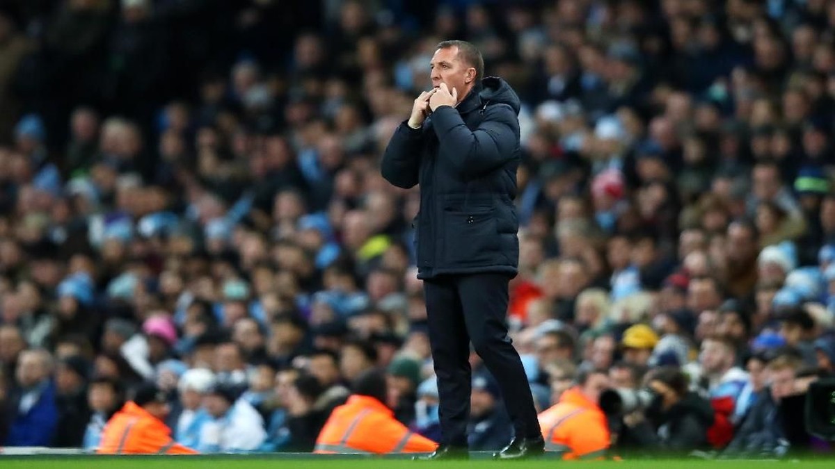 Manajer Leicester City Brendan Rodgers diyakini akan habis-habisan untuk mengalahkan Liverpool.  (Clive Brunskill/Getty Images)