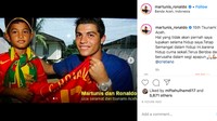 Bencana Tsunami di Aceh akhir 2004 membawa Martunis bertemu Ronaldo. (Foto: Instagram @martunis_ronaldo)