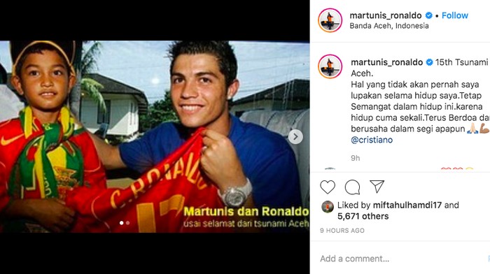 Martunis dan Cristiano Ronaldo Martunis dan Cristiano Ronaldo