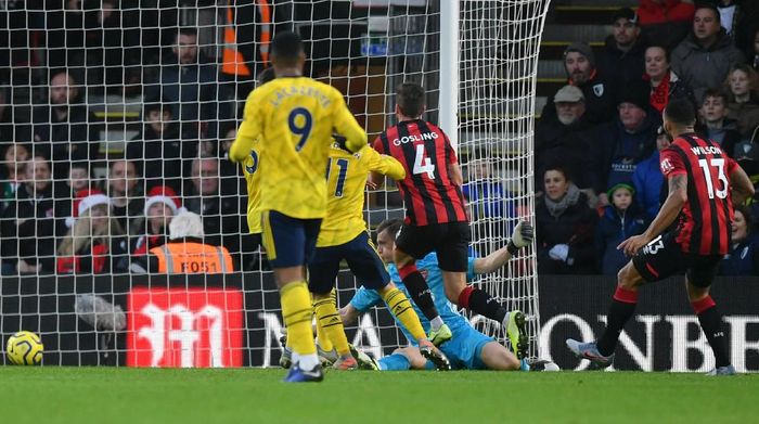 Arsenal sementara teringgal 0-1 dari tuan rumah Bournemouth di babak I. (Foto: Dan Mullan / Getty Images) Arsenal sementara teringgal 0-1 dari tuan rumah Bournemouth di babak I. (Foto: Dan Mullan / Getty Images)