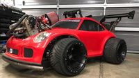 Gokart Bergaya Porsche, Mesin Potong Rumput Ditanggalkan