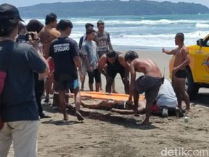 Anggota Polri Tewas Terseret Ombak di Pantai Pangandaran