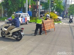 Sempat Ditutup, Arus Lalin di Depan Toko Elektronik UFO Dibuka