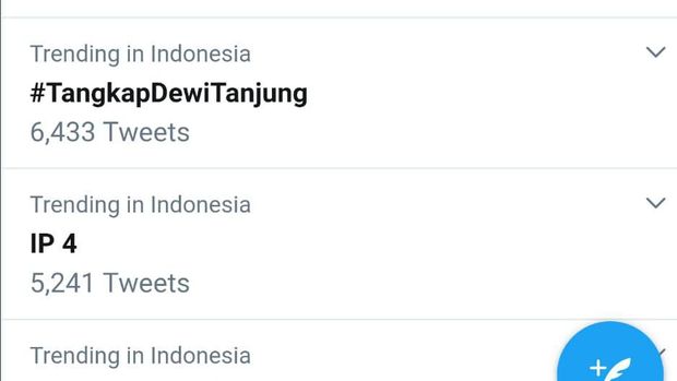 tagar #TangkapDewiTanjung