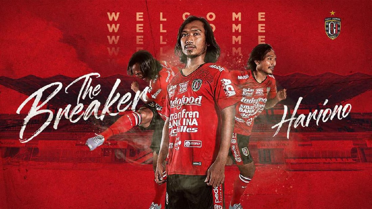 Hariono gabung Bali United. Foto: Twitter @BaliUtd