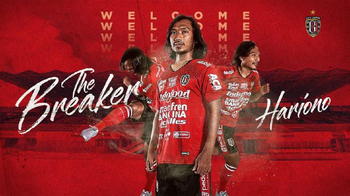 Hariono gabung Bali United. Foto: Twitter @BaliUtd Hariono gabung Bali United. Foto: Twitter @BaliUtd