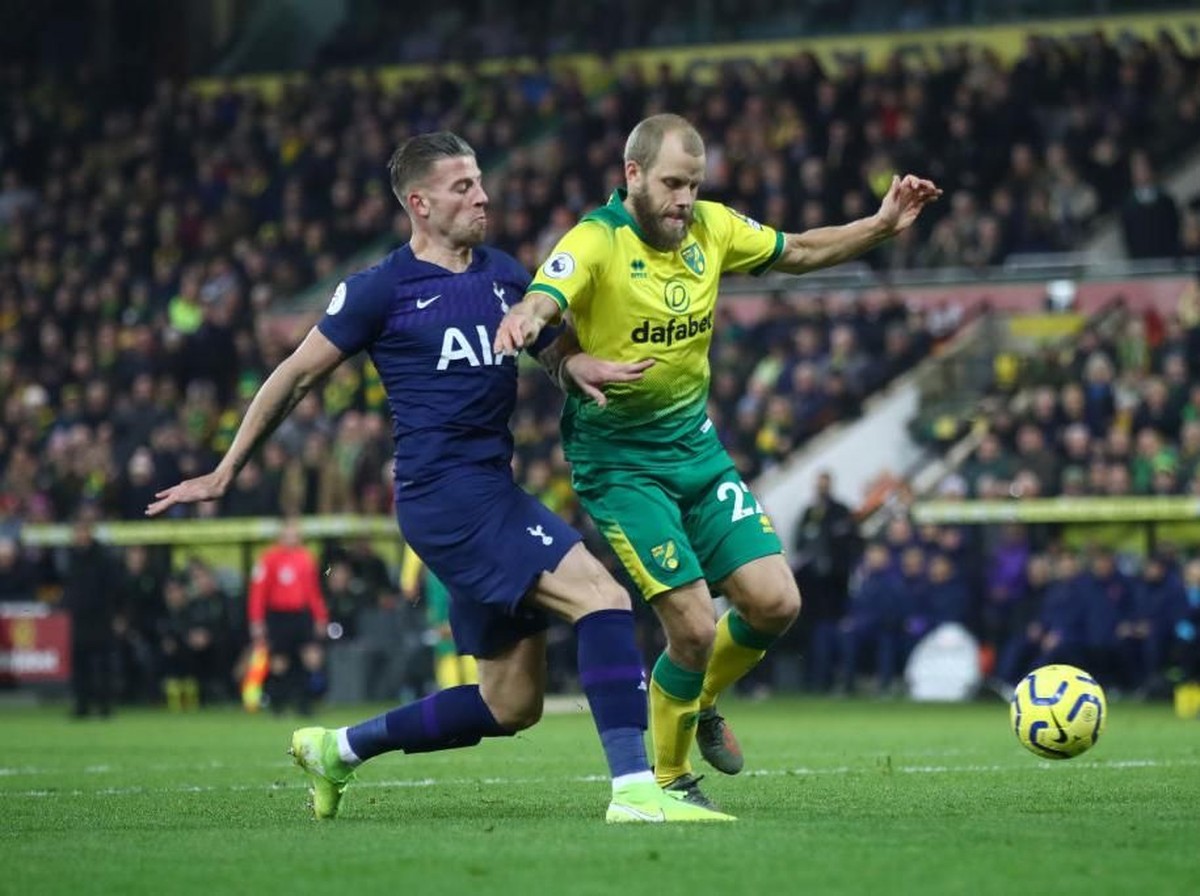 Tottenham ditahan imbang Norwich 2-2. Foto: Julian Finney/Getty Images