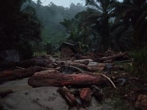 Banjir Bandang Juga Terjang Labuhanbatu Utara, Rumah Hanyut-Jembatan Putus