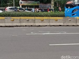 Ini TKP 7 Pesepeda Ditabrak Mobil di Jalan Sudirman