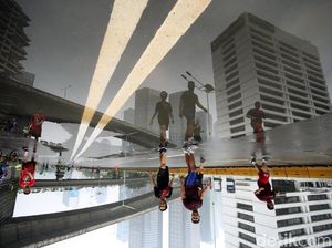 CFD Jakarta Tetap Ramai Meski Diguyur Hujan