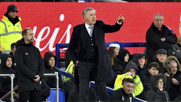 Carlo Ancelotti baru menjadi pelatih Everton pada 21 Desember 2019.