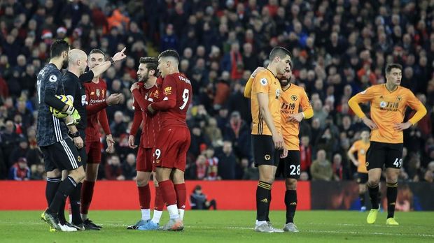 Liverpool menang 1-0 atas Wolves di laga terakhir 2019.