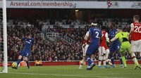 Sampai kemudian Jorginho berhasil menyamakan skor di menit ke-83, memanfaatkan kesalahan kiper Arsenal, Bernd Leno.