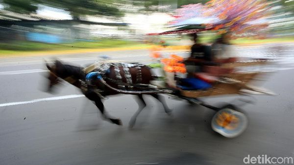 Musim Libur, Delman Jadi Primadona di Monas